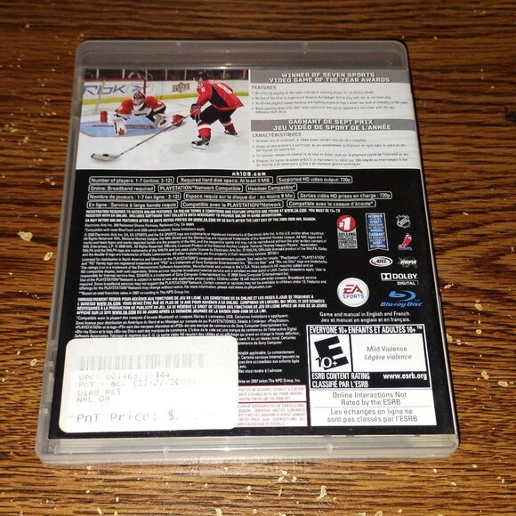 NHL 09 (Sony PlayStation 3, PS3, 2008) Complete with manual - Picture 3 of 3